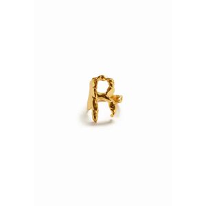 Desigual Zalio gold plated letter R ring - MATERIAL FINISHES - L