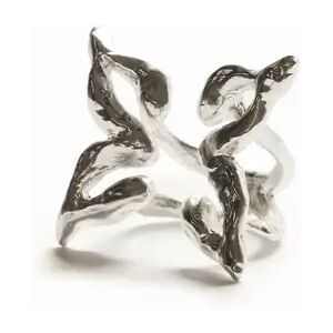 Desigual Zalio silver plated butterfly ring - BLACK - L