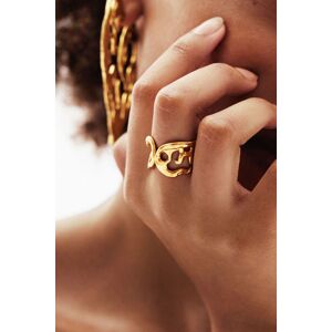 Desigual Zalio gold plated organic shape ring - MATERIAL FINISHES - M