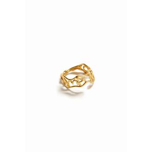 Desigual Zalio gold plated message ring - MATERIAL FINISHES - M