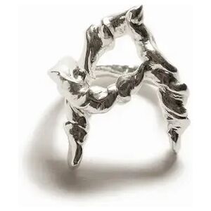 Desigual Zalio silver plated letter A ring - BLACK - L