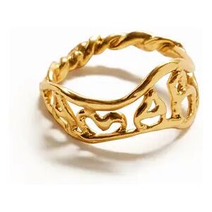 Desigual Zalio gold plated message ring - MATERIAL FINISHES - L