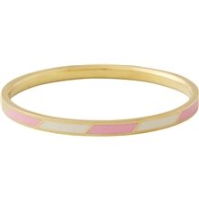 Design Letters Striped Candy Bangle Pink