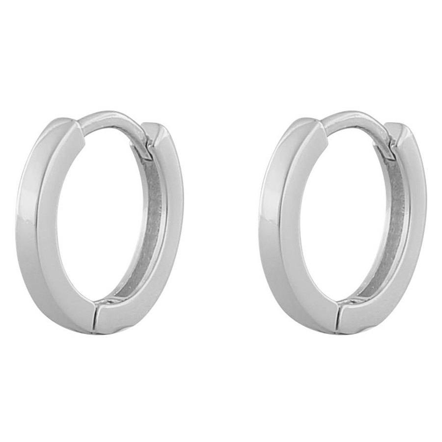 Snö Of Sweden Anchor Small Ring Earring Plain Silver 14,5mm