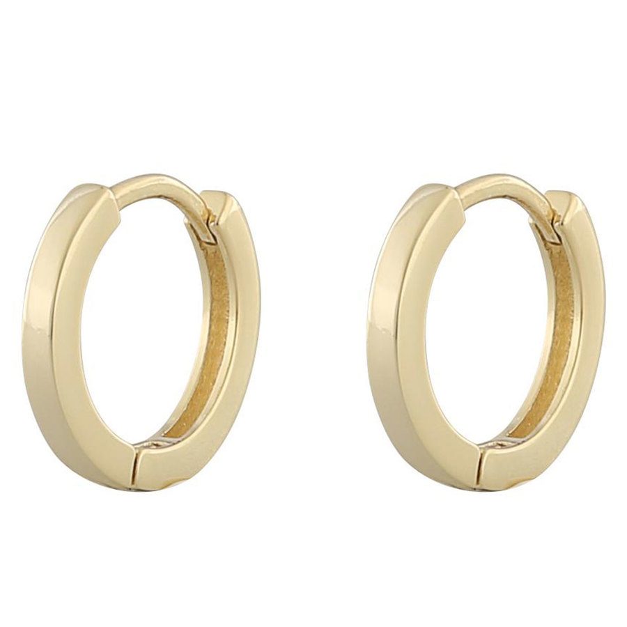 Snö Of Sweden Anchor Small Ring Earring Plain Gold 14,5mm