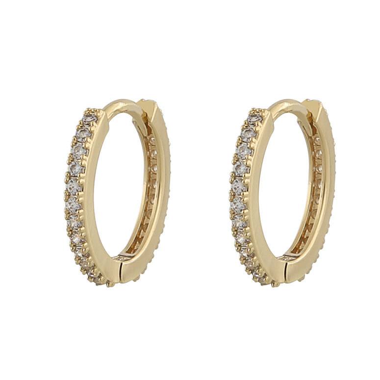 Snö Of Sweden Hanni Small Ring Earring Gold/Clear 16mm
