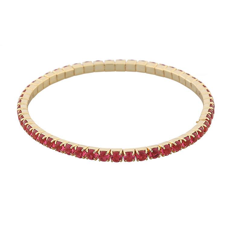 Snö Of Sweden Rola Elastic Bracelet Gold/Fuchsia S/M