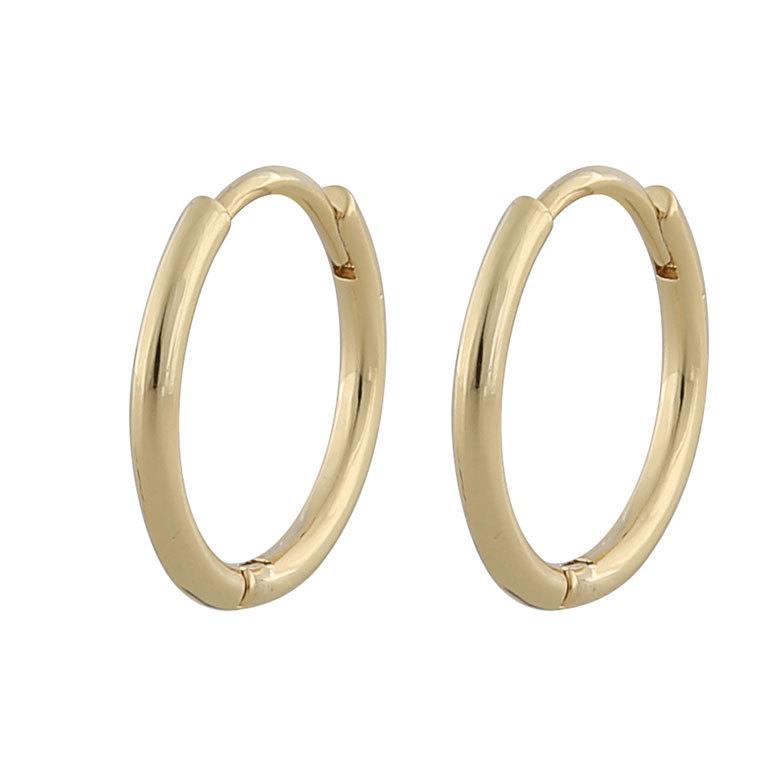 Snö Of Sweden Amber Thin Ring Earring Plain Gold 18mm