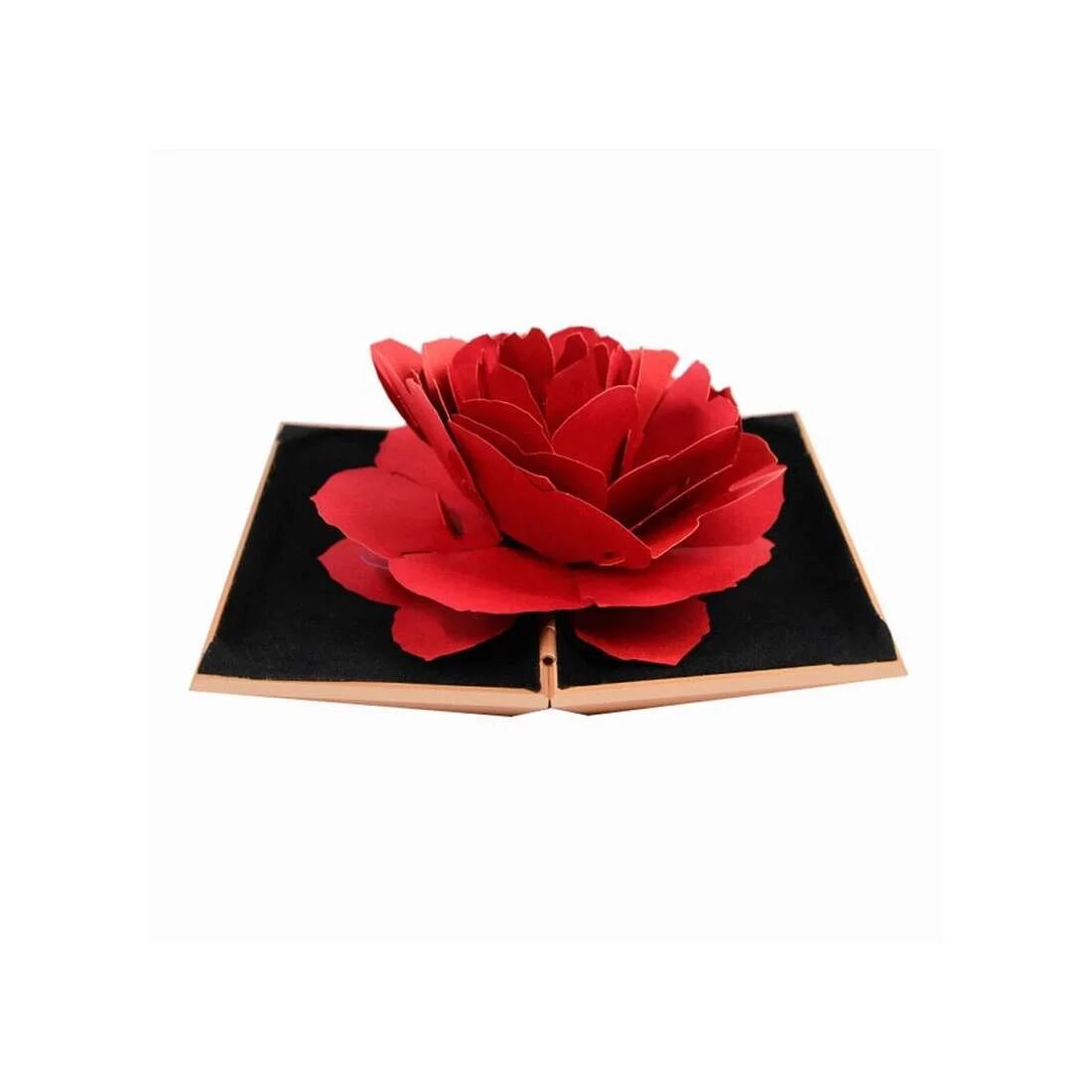 eStore Ringeske med 3D-Rose i Papir - Rosa
