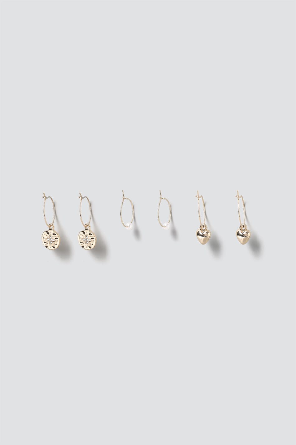 Gina Tricot Gold Wire Hoop Earring Pack one size  Gold