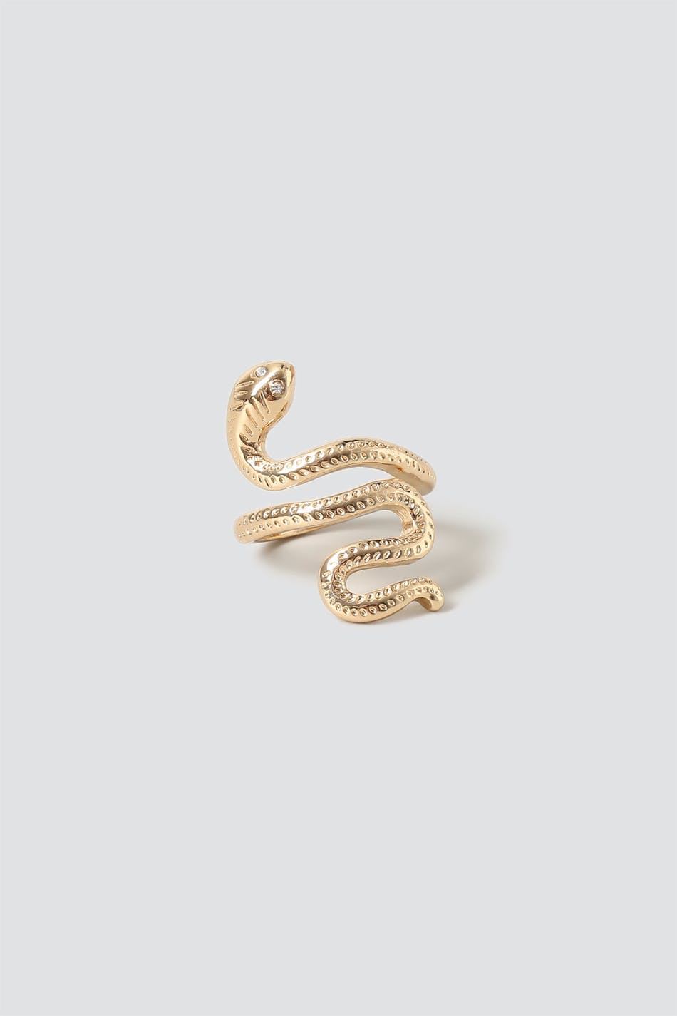 Gina Tricot Gold Twist Snake Ring one size  Gold
