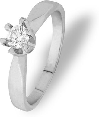 Enstensring ring hvitt gull 14k (585) 0,25 ct tw/si