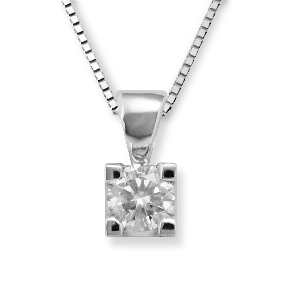 Enstens diamantanheng hvitt gull 14k 0,55 TW(G)/SI1 E.G.L.