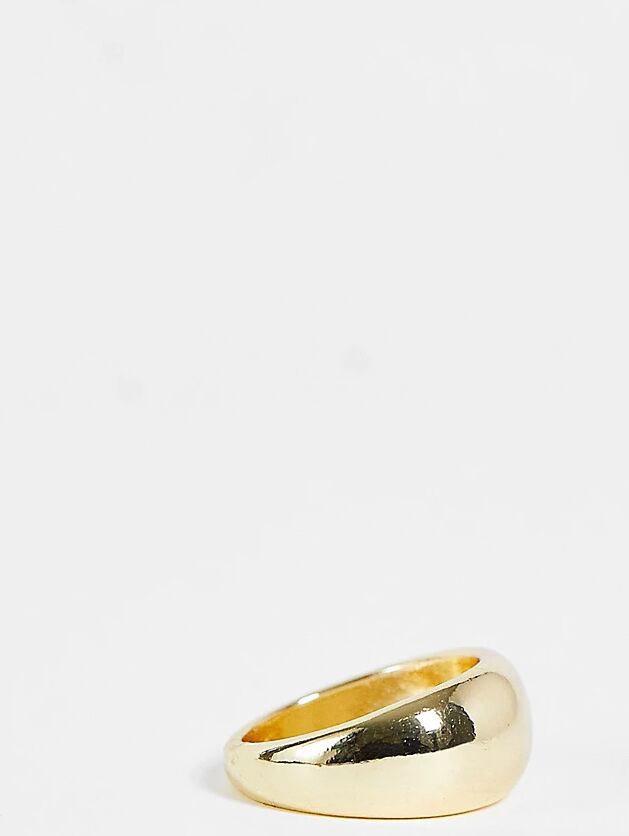 Accessorize Exclusive chunky dome ring in gold  Gold