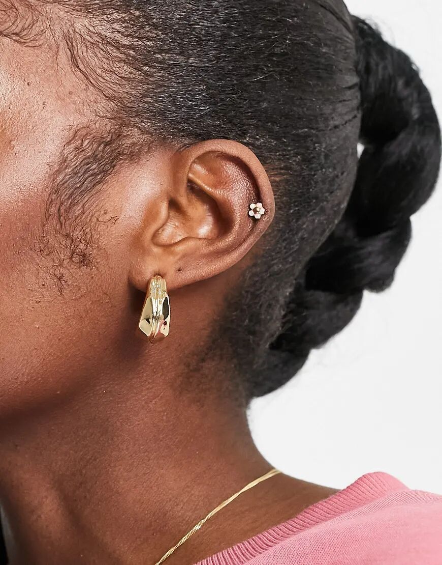 Accessorize hoop earrings in chunky gold  Gold