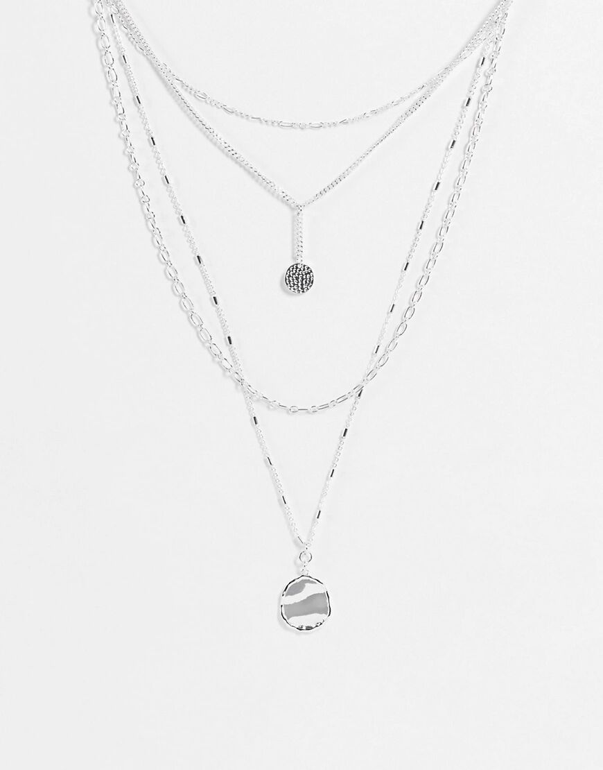 Accessorize layering necklaces in silver  Silver