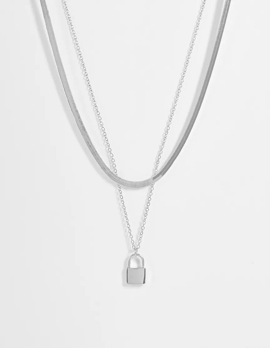 ALDO Marzahn snake chain necklace in silver  Silver