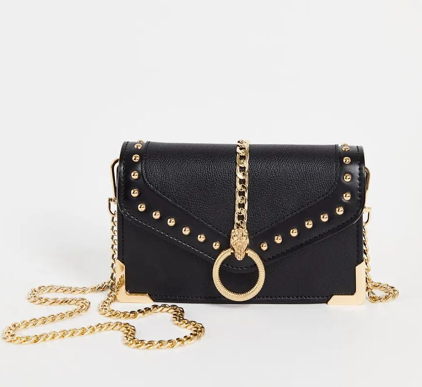 ALDO Premium Ybeaswen chain snake cross body bag in black and gold  Black