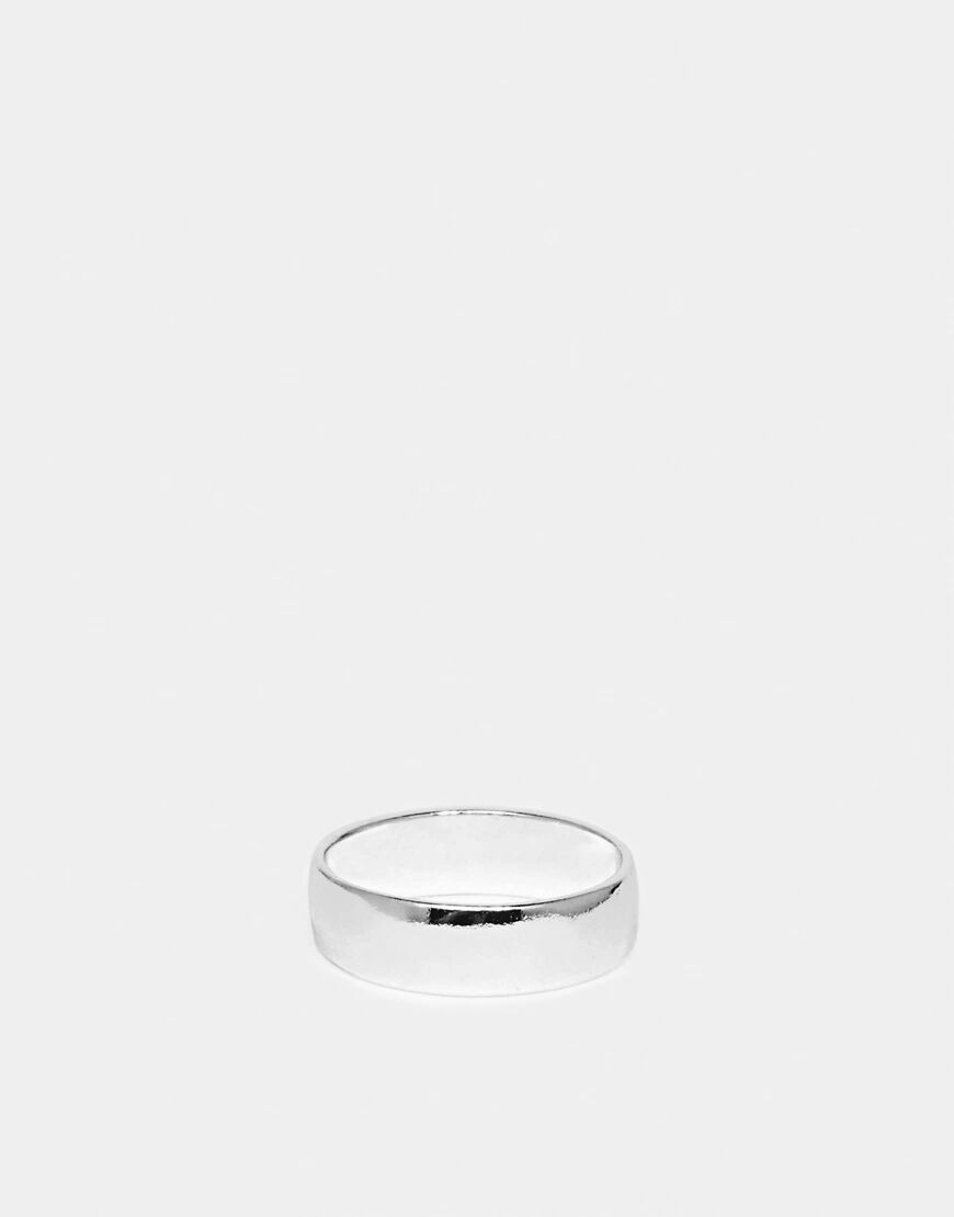 ASOS DESIGN band ring in silver tone  Silver