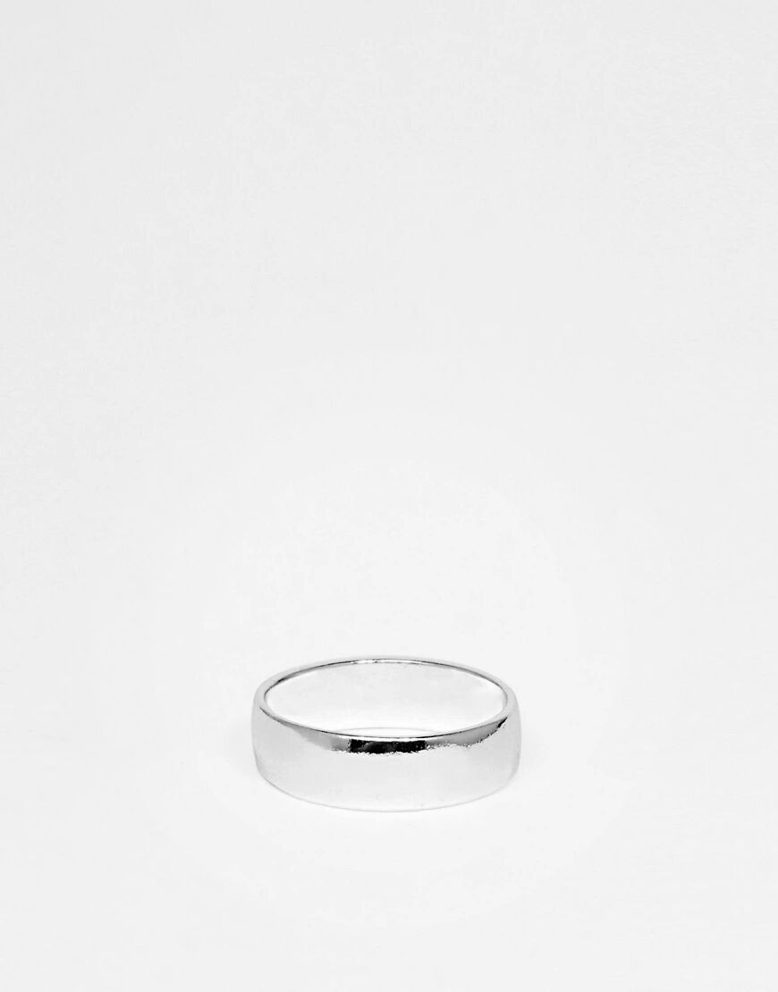 ASOS DESIGN band ring in silver tone  Silver