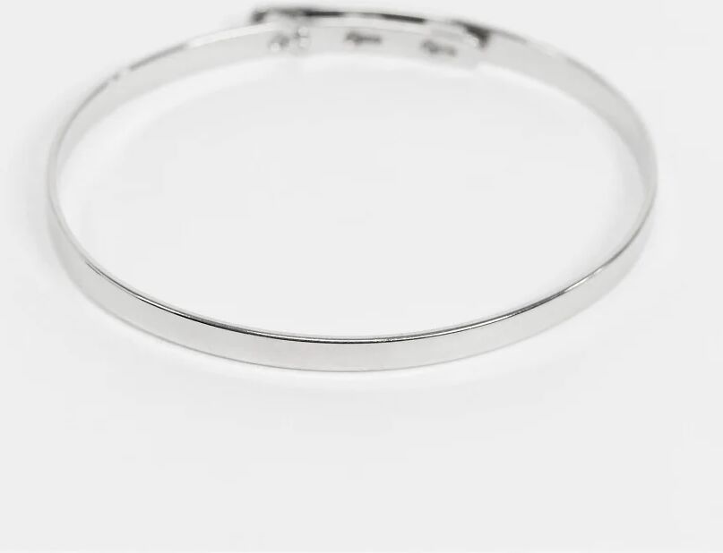 ASOS DESIGN bangle bracelet in minimal design in silver tone  Silver