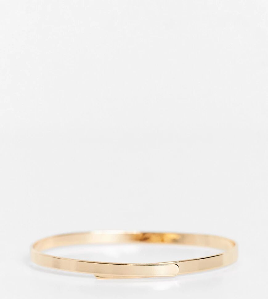 ASOS Curve ASOS DESIGN Curve bangle bracelet in minimal design in gold tone  Gold