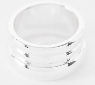 ASOS DESIGN silver plated ring in triple row design  Silver