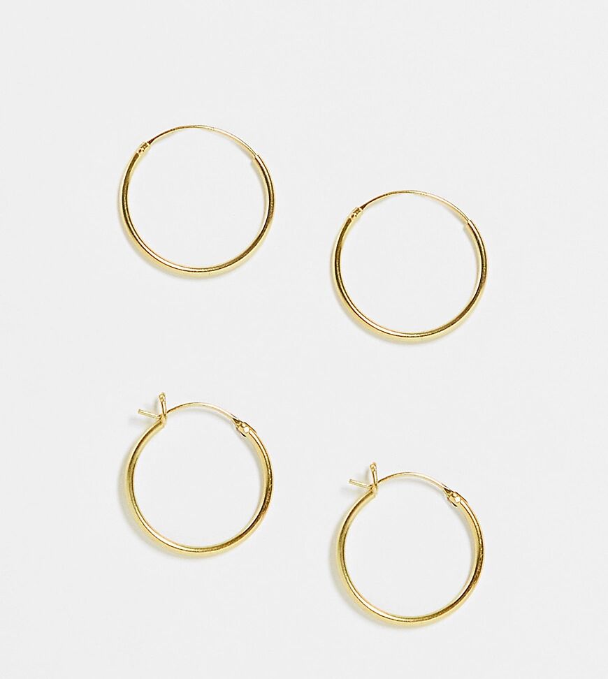 Bloom and Bay Bloom & Bay gold plated 2 pack large hoop earrings  Gold