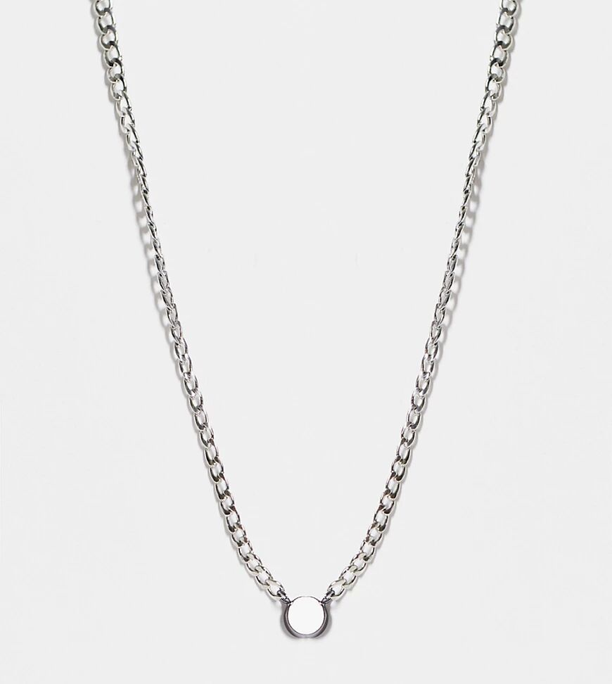 Designb London black pendant in silver exclusive to ASOS  Silver