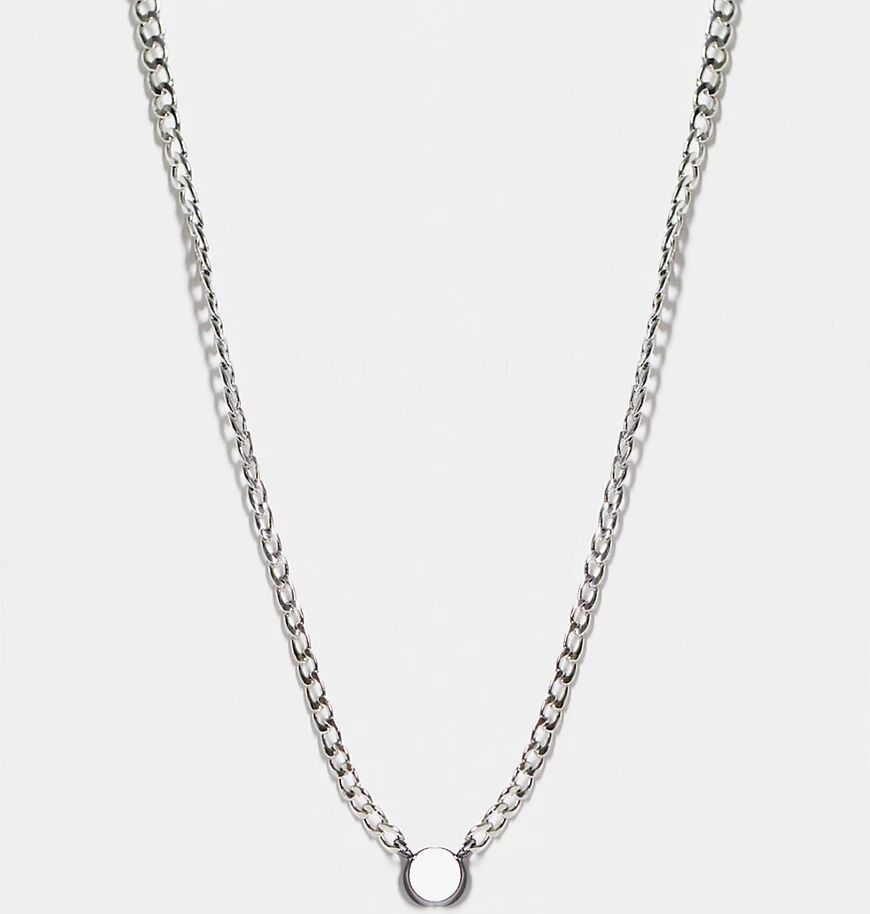 Designb London black pendant in silver exclusive to ASOS  Silver