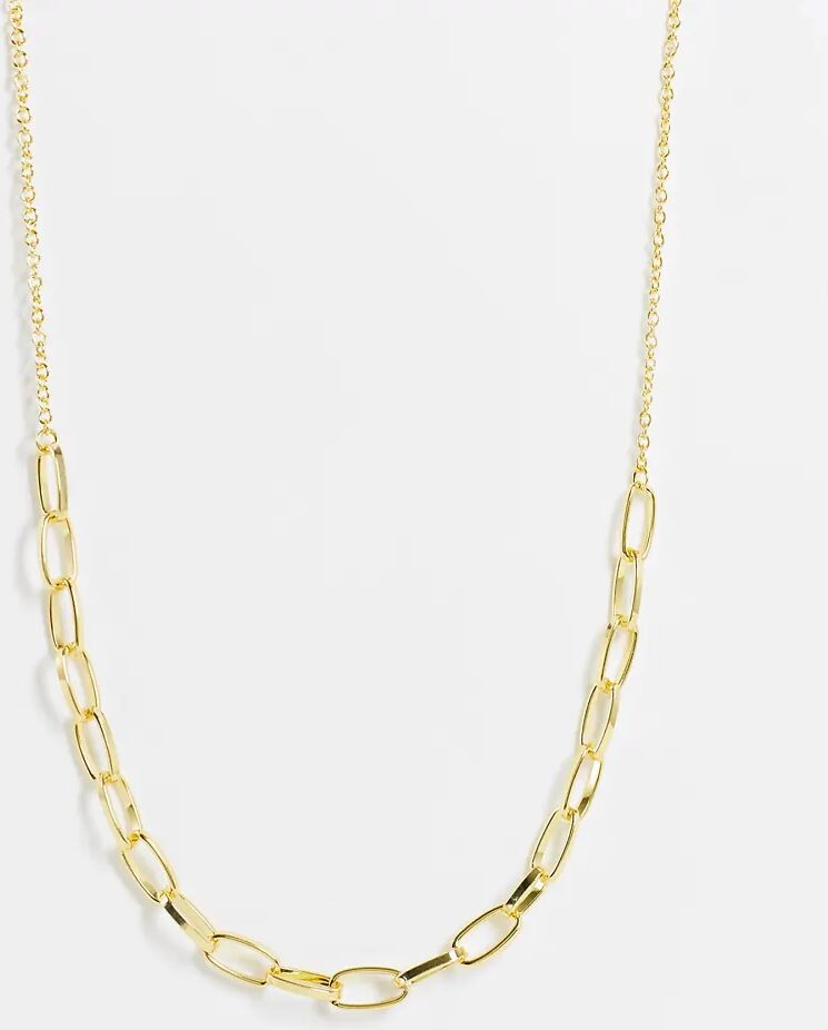 DesignB London chain necklace in gold plate  Gold