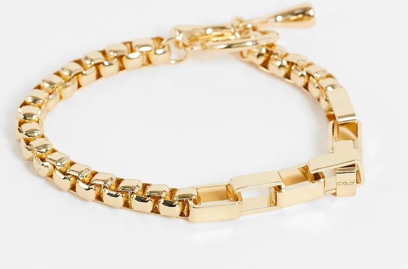 French Connection chunky chain bracelet in gold  Gold