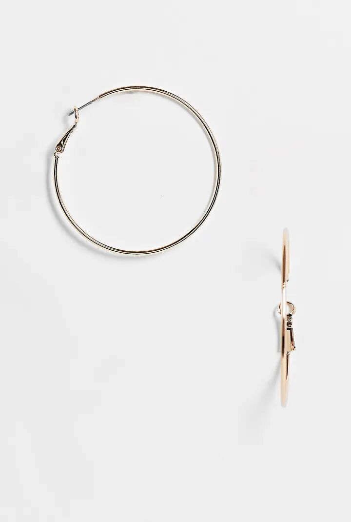 French Connection fine hoop earrings in gold  Gold