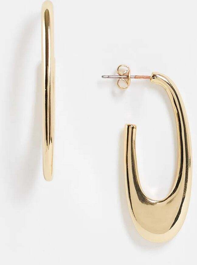 French Connection long hoop earrings in gold  Gold