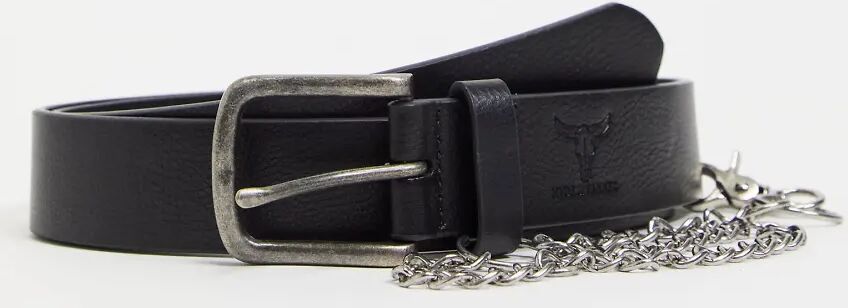 Harry Brown belt with chain-Black  Black