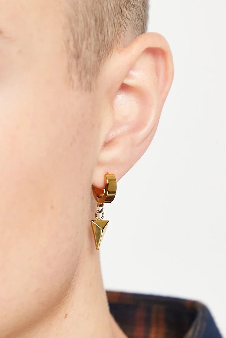 Icon Brand stainless steel arrow hoop earrings in gold  Gold