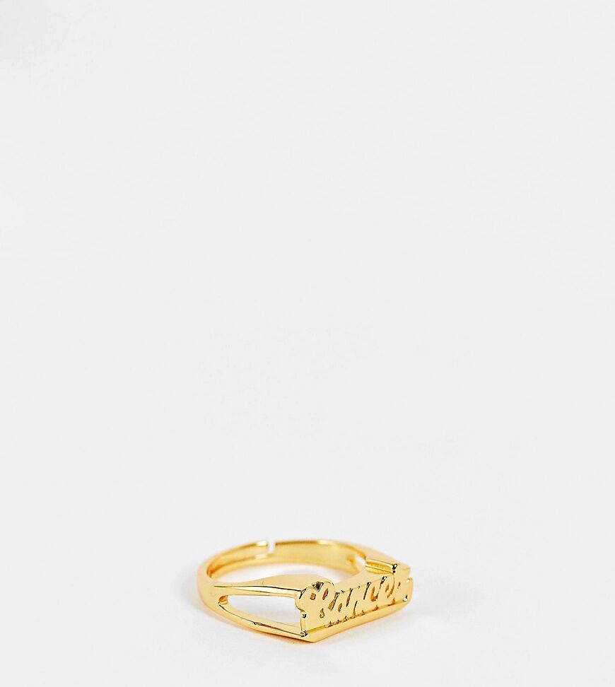 Image Gang Curve adjustable Cancer horoscope ring in gold plate  Gold