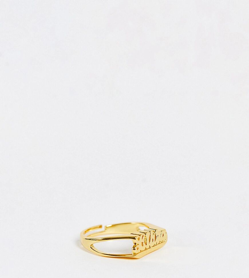 Image Gang Curve adjustable Libra horoscope ring in gold plate  Gold