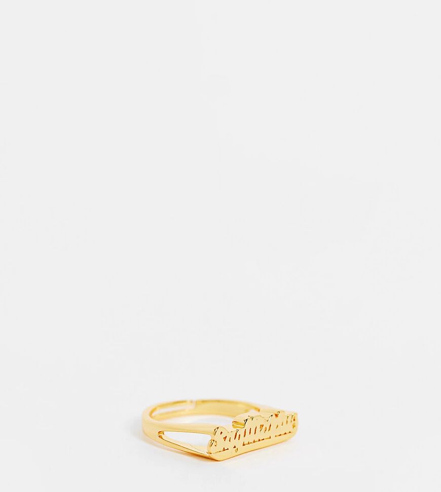 Image Gang Curve adjustable Sagittarius horoscope ring in gold plate  Gold