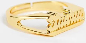 Image Gang Curve adjustable Taurus horoscope ring in gold plate  Gold