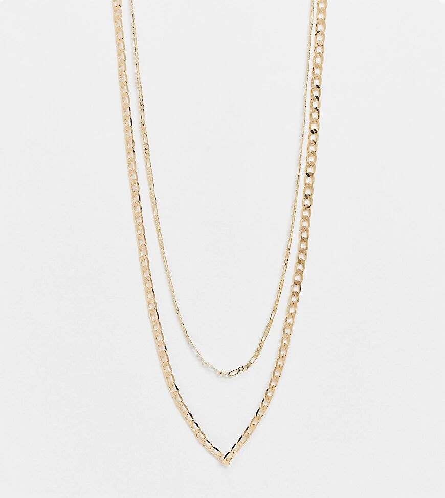 Image Gang Curve Exclusive multirow necklace set in gold plate  Gold