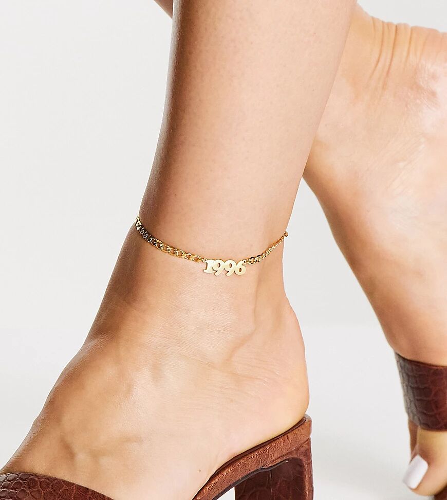 Image Gang date anklet in gold plate 96  Gold