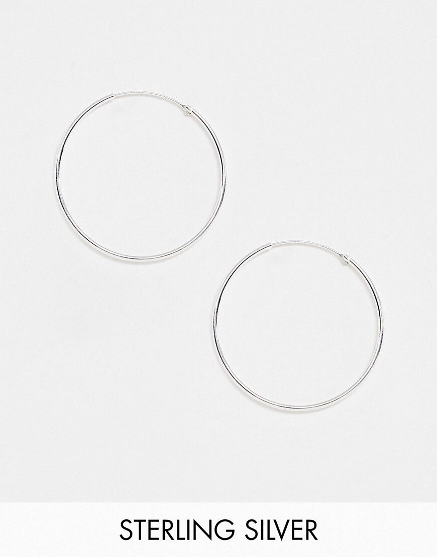 Kingsley Ryan 35mm hoop earrings in sterling silver  Silver