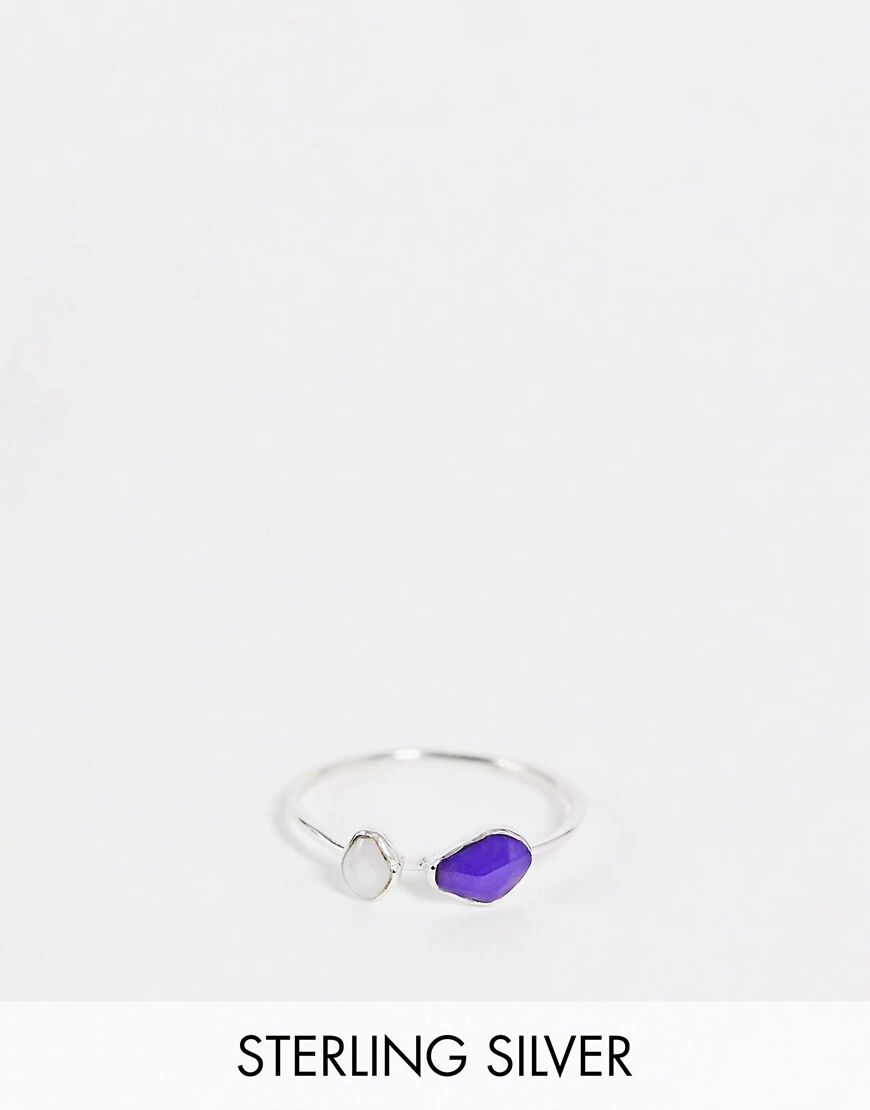 Kingsley Ryan double crystal ring with amethyst in sterling silver  Silver