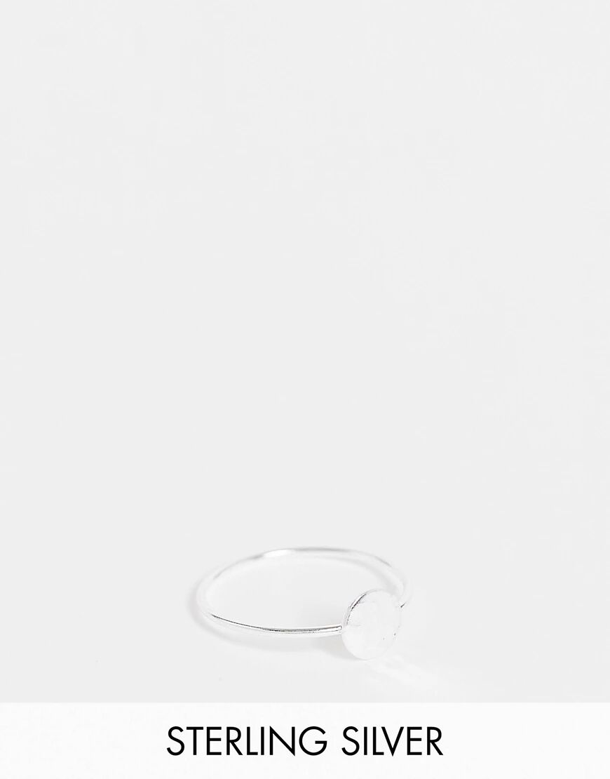 Kingsley Ryan hammered circle ring in sterling silver  Silver