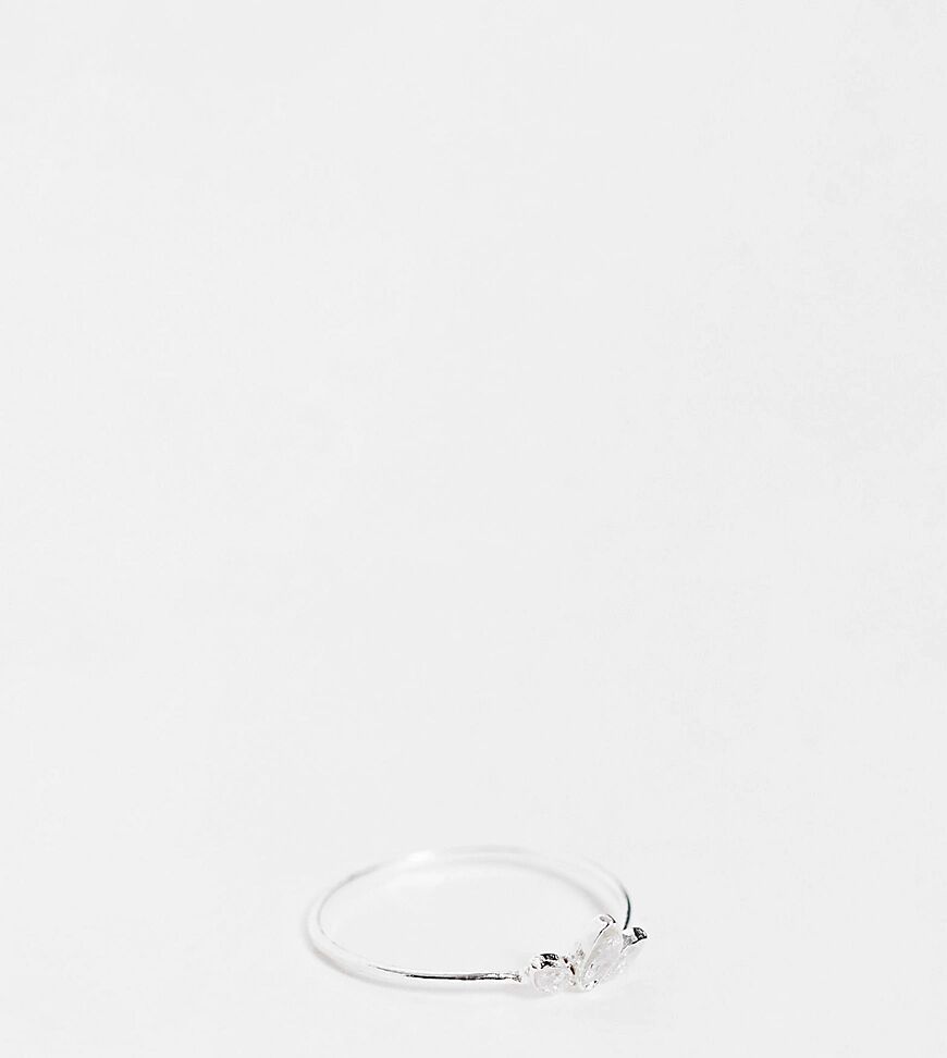 Kingsley Ryan ring with triple crystal petal in sterling silver  Silver