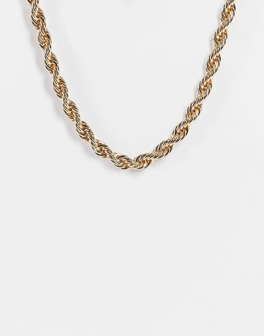 Liars & Lovers chunky twist chain necklace in gold  Gold