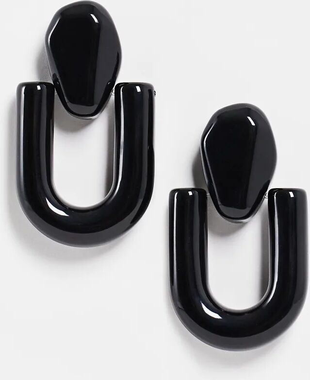 Nali earrings in black resin  Black