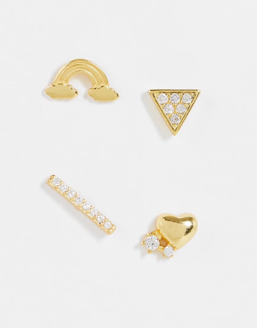 Nali earrings set in silver-Gold  Gold