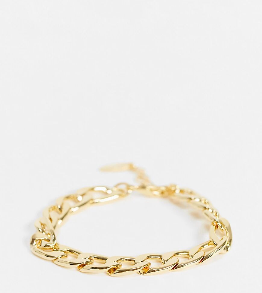 Orelia chain link bracelet in gold plate  Gold